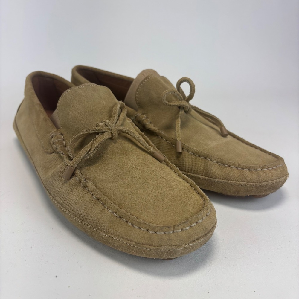 Zara Suede Moccasin Slip On Loafers Mens Size EU 43 US 10 Tan Driving Shoe‎
